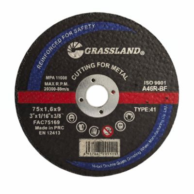 Discos de metal de 3 pulgadas para esmerilar para cortes rectos y sin astillas 75 mm x 1,6 mm x 9 mm Hoja de rueda continua Abrasivo de óxido de aluminio resistente 80 m/s