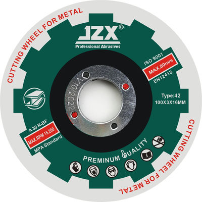 4" discos que cortan de acero inoxidables de T42 100x3x16m m