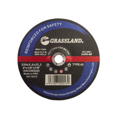 9" 230mm X 3.2mm X 22.2mm Discos de corte de acero inoxidable Grinder de ángulo utilizando la norma EN 12413