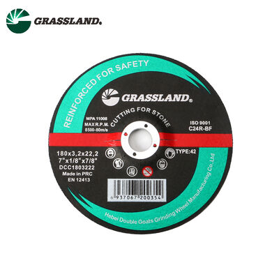 Discos de corte de piedra de resina, 180 mm de diámetro, 3,2 mm de grosor, 22,2 mm de tamaño de orificio, compatibles con amoladoras angulares de alta velocidad