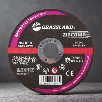 Disco de corte abrasivo de zirconia 125mm 5 pulgadas de resina unida a una rueda de corte delgada para el molinillo de ángulo herramienta de corte de acero de alta velocidad