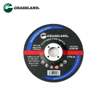 100X3X16m m 4 pulgadas T42 presionaron discos abrasivos del metal de centro