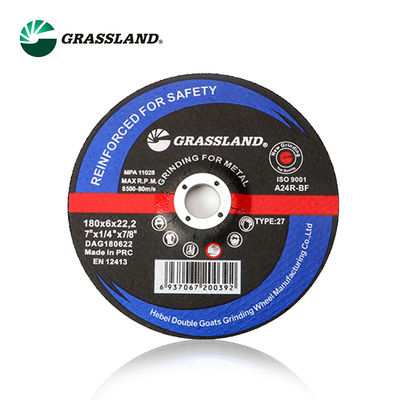 Discos de corte de metal abrasivo de resina GRASSLAND 7" para acero inoxidable 180 X 6 X 22.2 para amoladora angular