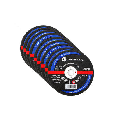 Discos de metal de 3 pulgadas para esmerilar para cortes rectos y sin astillas 75 mm x 1,6 mm x 9 mm Hoja de rueda continua Abrasivo de óxido de aluminio resistente 80 m/s