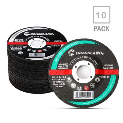 Discos de corte de piedra de 4.5" con malla de fibra de vidrio multinivel y resina para alta eficiencia de corte