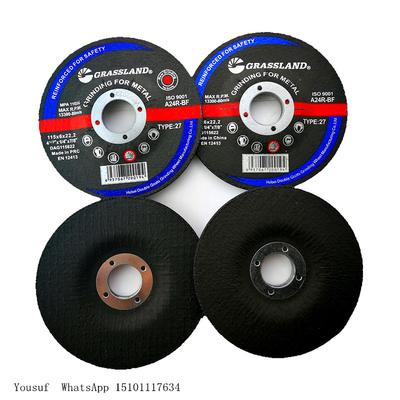 4,5&quot; X 1/4&quot; X 7/8&quot; rueda abrasiva de A24R T27 para la arena de la amoladora 30