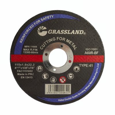115 X 1 X 22,2 MM Discos de rectificación de metales con malla de fibra de vidrio de varios niveles y material unido por resina