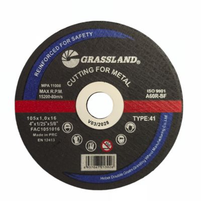 Discos de amolar de metal de 105 X 1 X 16 MM con malla de fibra de vidrio multinivel y material aglomerado con resina