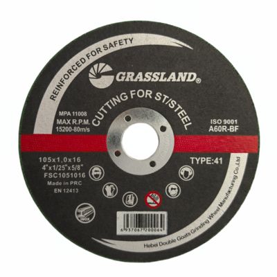 Discos de molienda de acero inoxidable de 4 pulgadas para cortes rectos y sin astillas 105 mm x 1 mm x 16 mm Cuchilla continua Cuchilla dura Óxido de aluminio Abrasivo 80 m/s