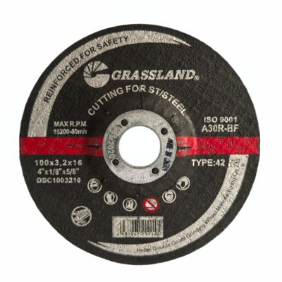 Discos de molienda de acero inoxidable de 4 pulgadas con aluminio fundido monocristalino 100 mm X 3.2 mm X 16 mm