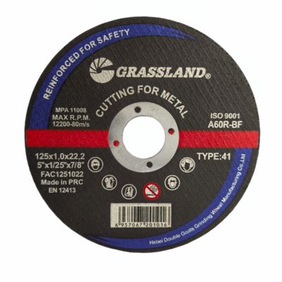Discos de corte de metal GRASSLAND 125mm X 1mm X 22.2mm para corte preciso y sin vibraciones