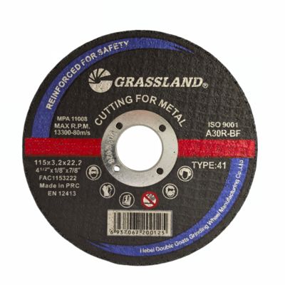 GRASSLAND  Discos de corte de metal abrasivo de resina para acero inoxidable 115 X 3.2 X 22.2 Amoladora angular